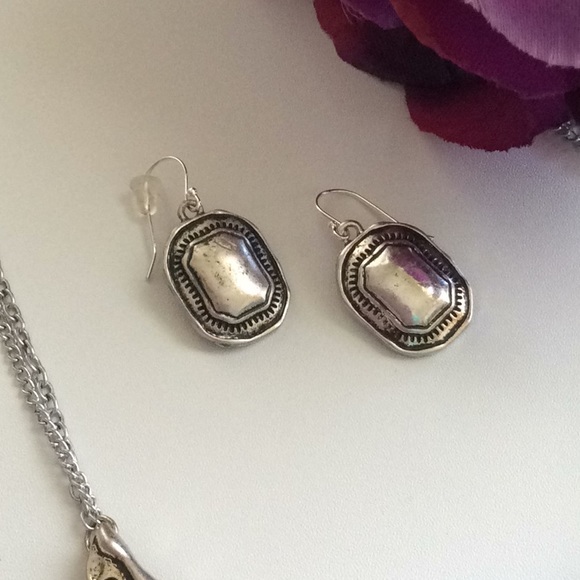 Silver Genuine Turquoise Gemstone Necklace Set - Picture 7 of 8